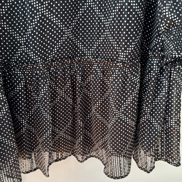 J Crew Ruffle Tiered Black White Mini Dress Size S - Picture 7 of 13